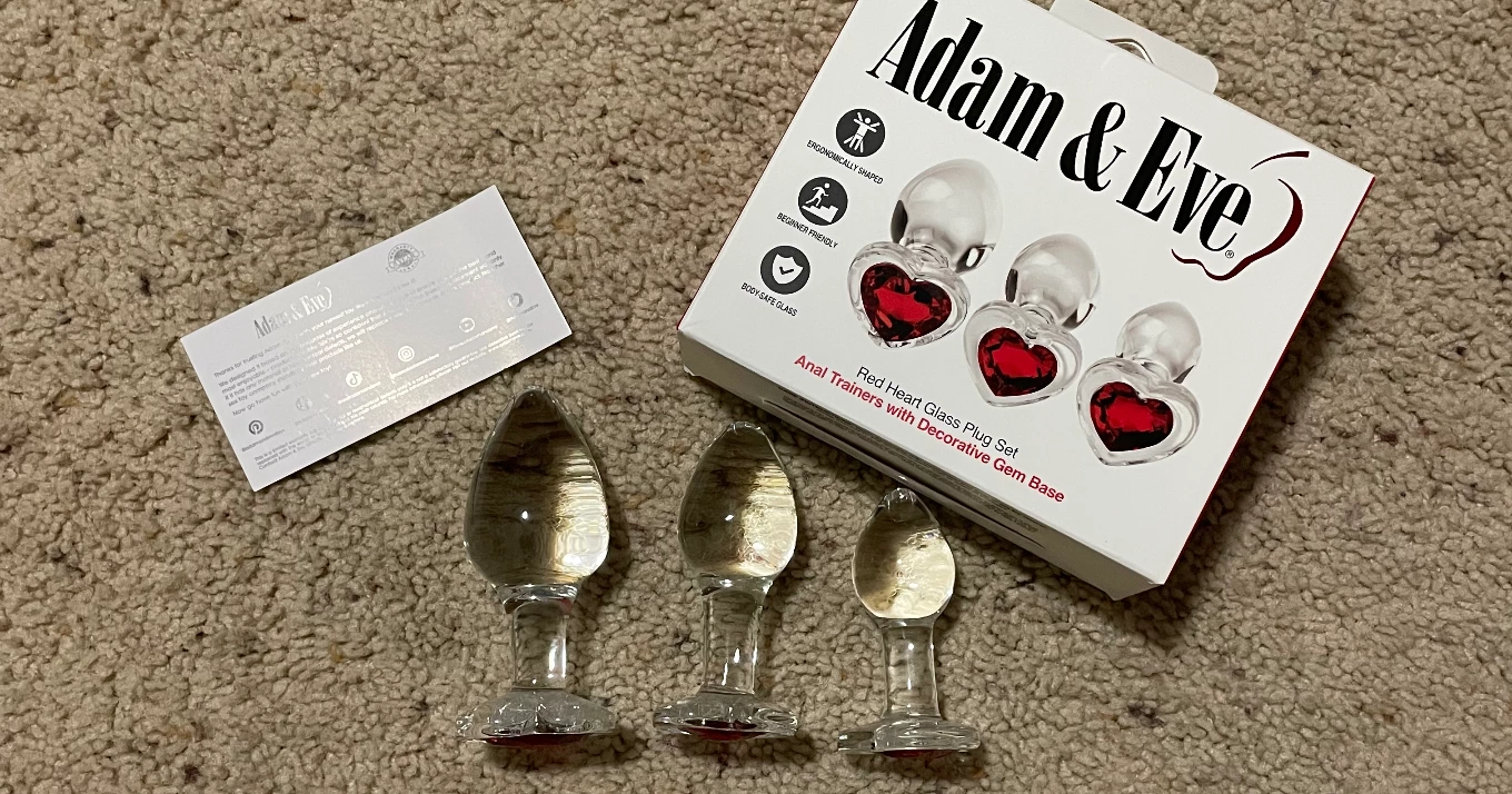 The Adam Eve Red Heart Glass Plug Anal Training Set Review ToyChats