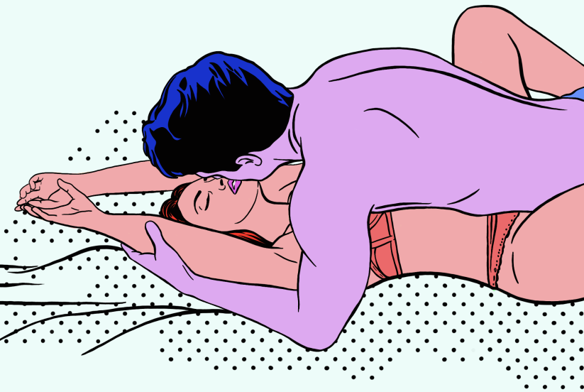 A couple doing foreplay A couple doing foreplay