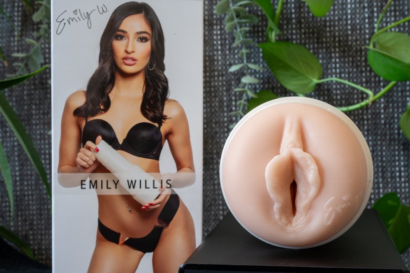 Fleshlight Emily Willis is featured with both the packaging and product itself.