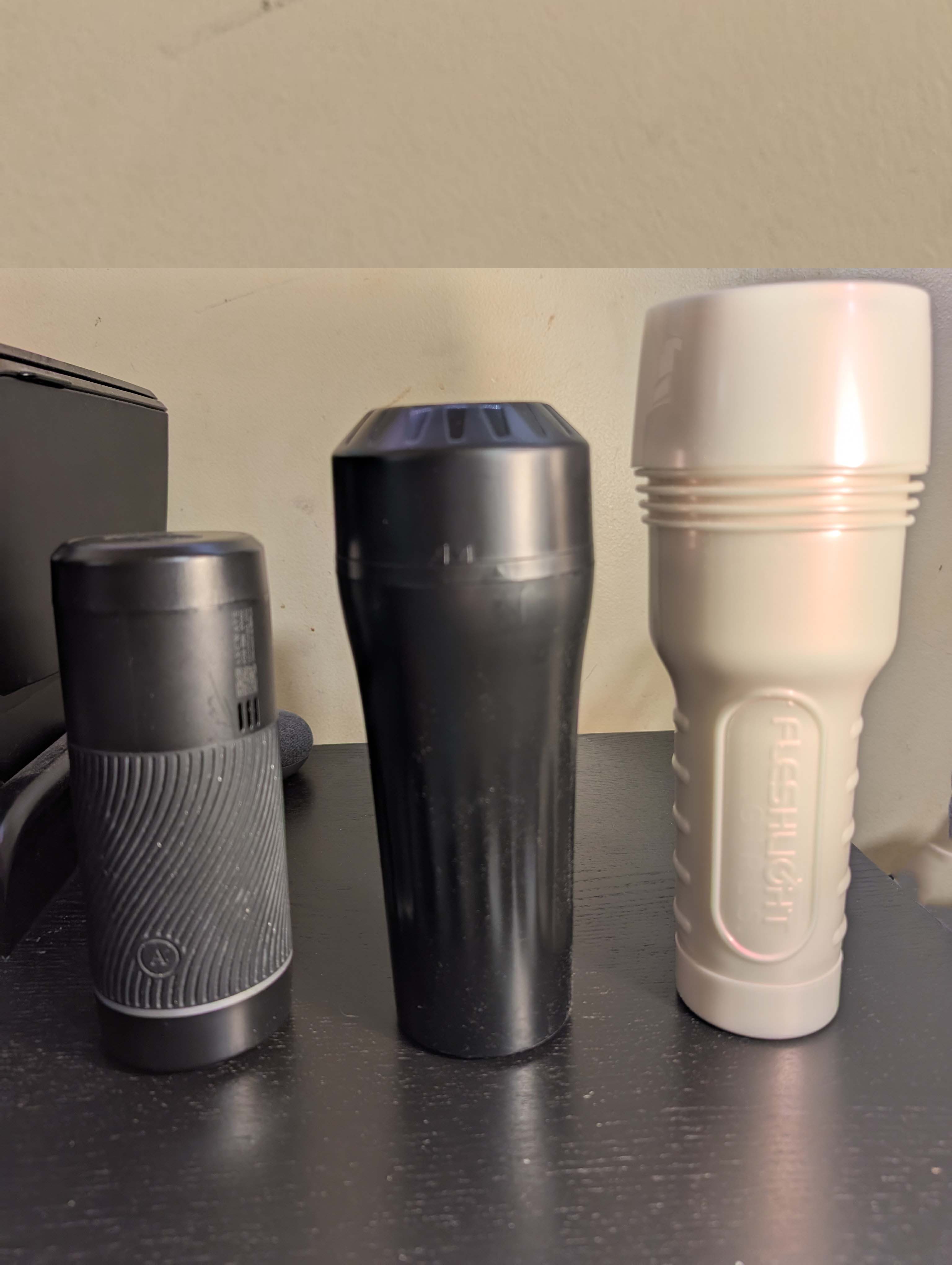 Left to Right: Arwave Pow, Creature Cocks Dragon Stroker, Fleshlight Girls Left to Right: Arwave Pow, Creature Cocks Dragon Stroker, Fleshlight Girls
