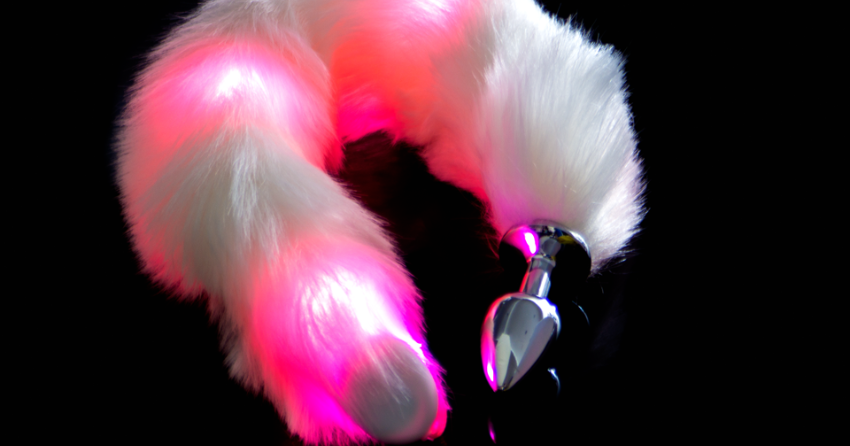Hott Products Unlimited Light Up Foxy Tail — Purple, Royal, Fluffy, and Unforgettable