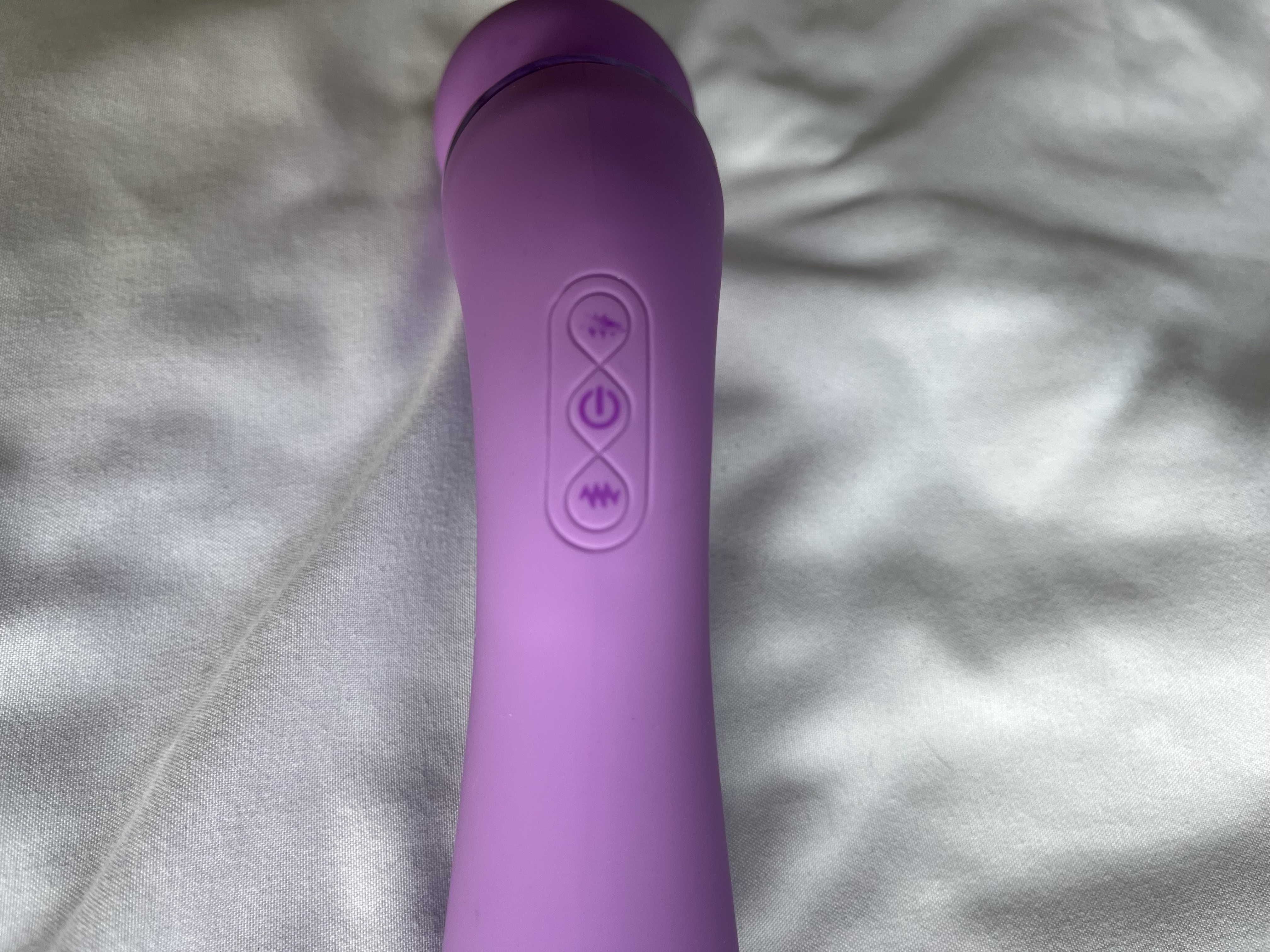 The photo shows the buttons used to control the Pipedream Fantasy For Her Duo Wand, and some of the buttons smudged off. The photo shows the buttons used to control the Pipedream Fantasy For Her Duo Wand, and some of the buttons smudged off.