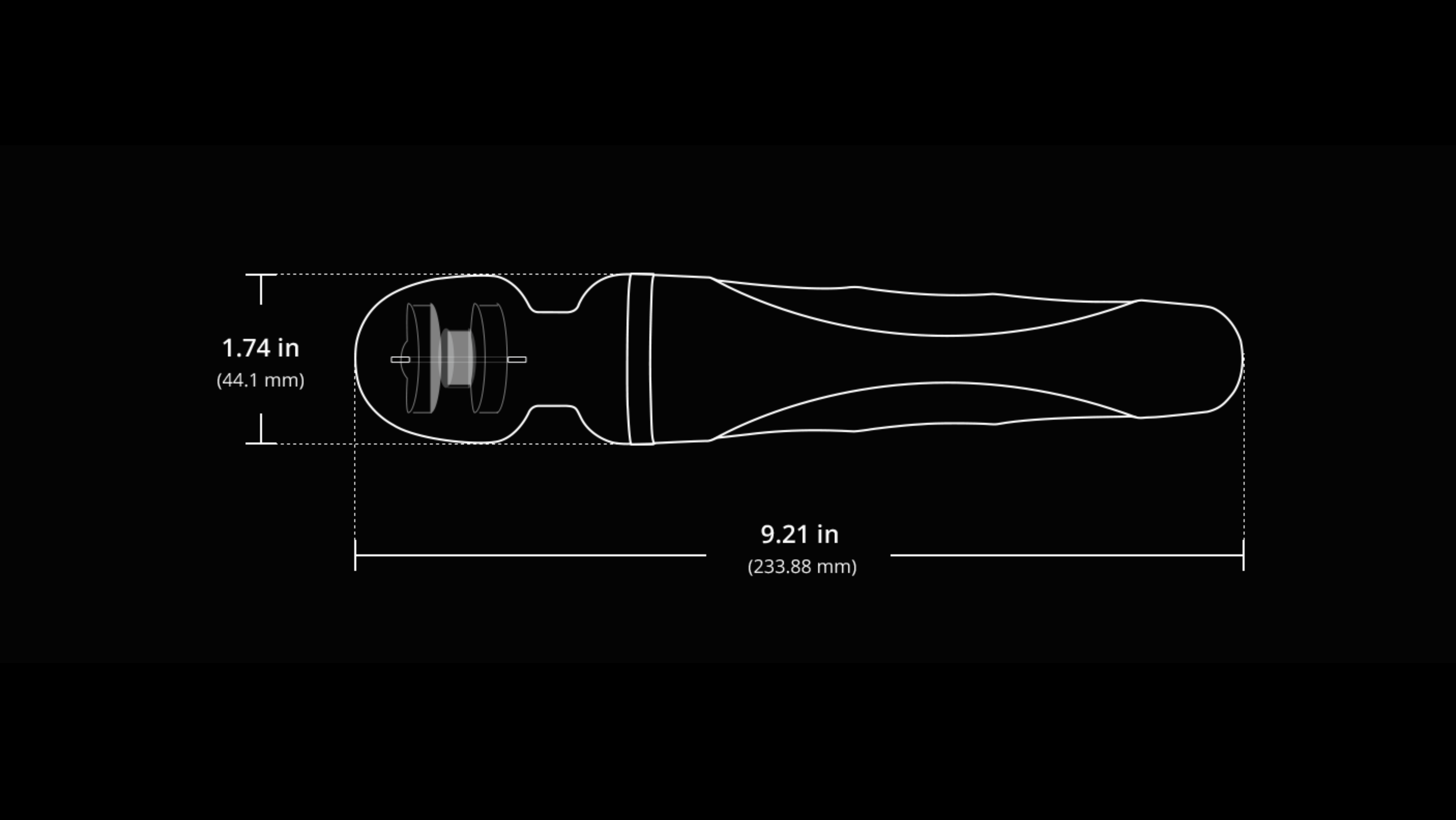 Dimensions and motor placement of the Domi 2 by Lovense. Dimensions and motor placement of the Domi 2 by Lovense.