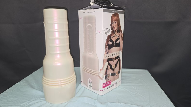 Featured is the stroker with tantalizing ridges and its packaging.
