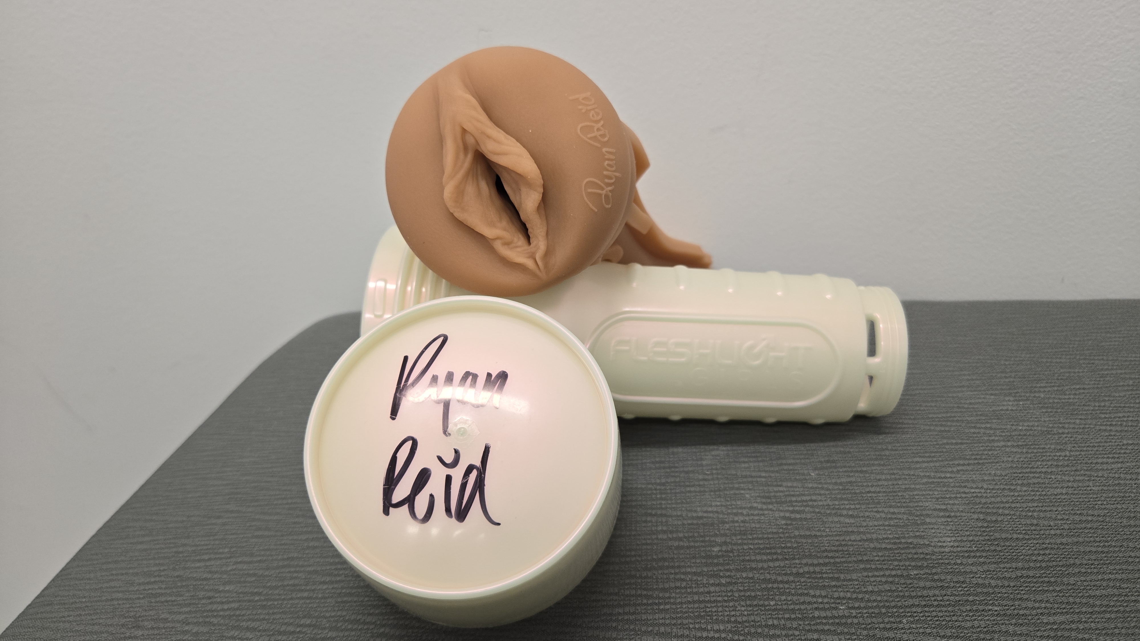 The Ryan Reid signed Fleshlight. The Ryan Reid signed Fleshlight.