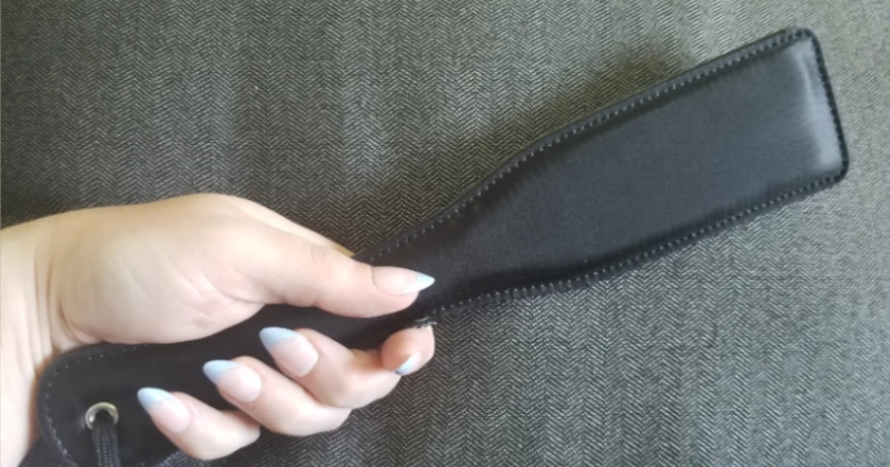 Lovehoney Satin and Leather Spanking Paddle Review: Soft Satin, Sharp Smacks Lovehoney Satin and Leather Spanking Paddle Review: Soft Satin, Sharp Smacks