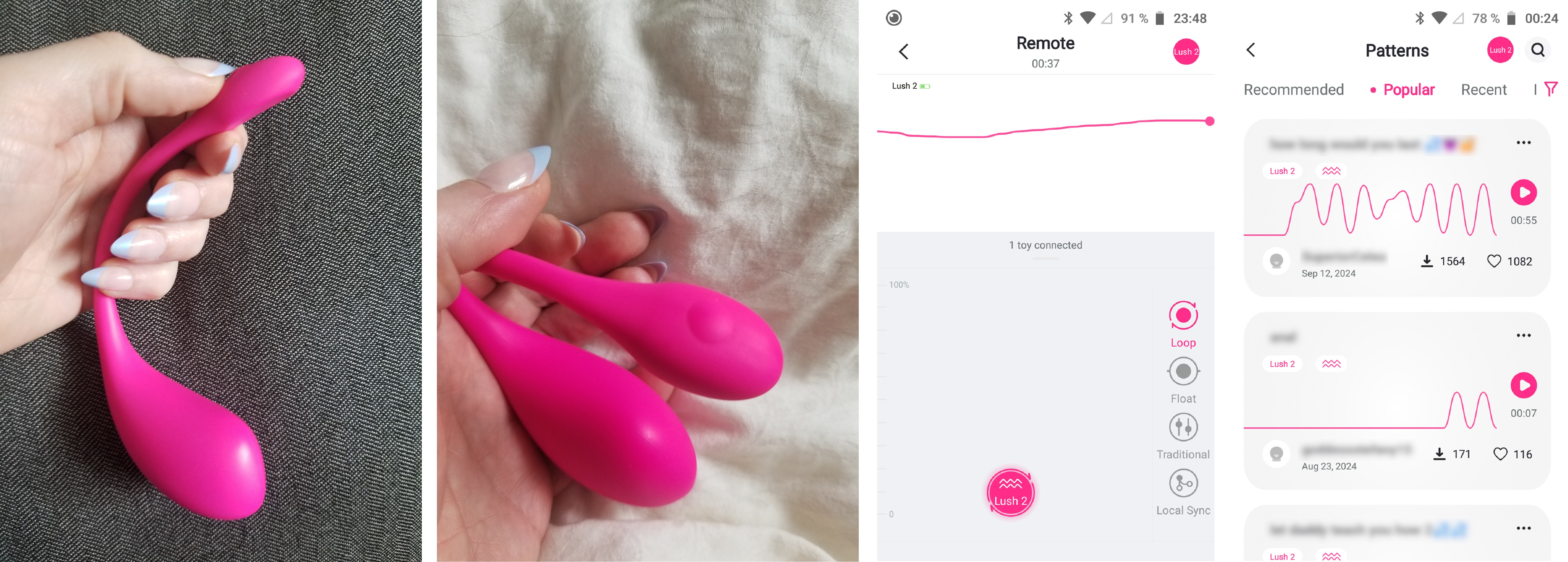 The Lush in Aphrodite's hand, and screenshots The Lush in Aphrodite's hand, and screenshots