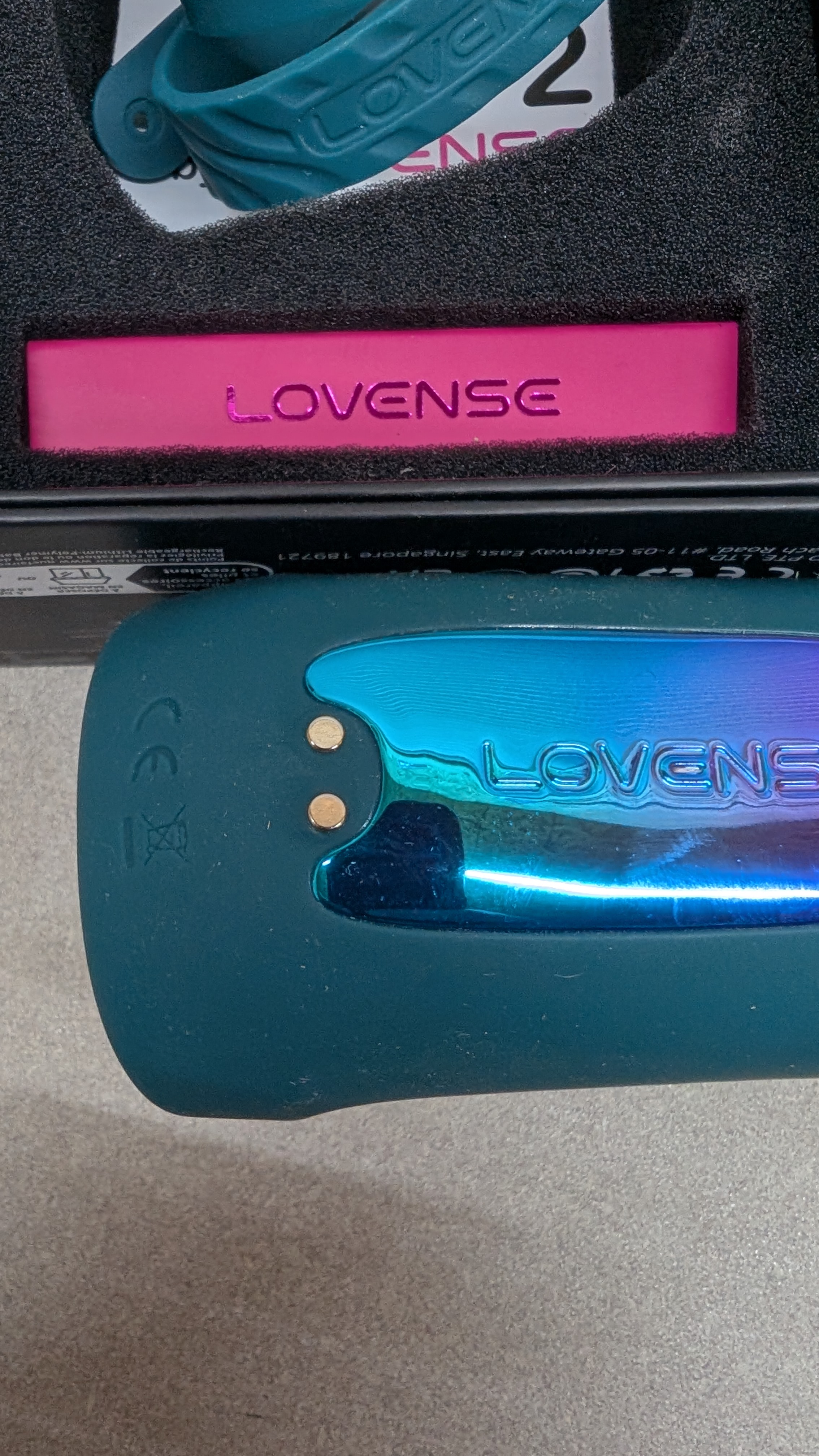 Pictured is the charging prongs for the Lovense Gush 2. Pictured is the charging prongs for the Lovense Gush 2.