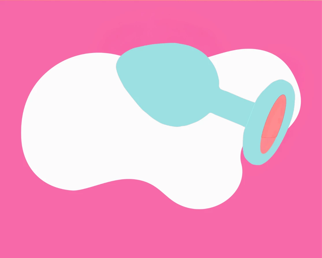 A butt plug laying flat on the ground. A butt plug laying flat on the ground.