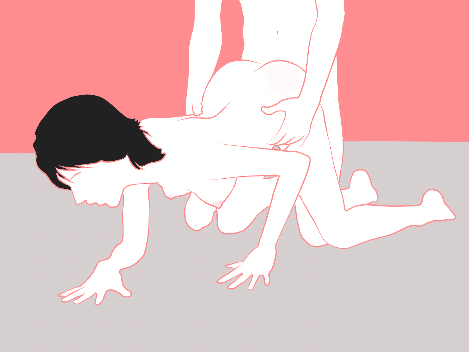 A couple having doggy style sex A couple having doggy style sex