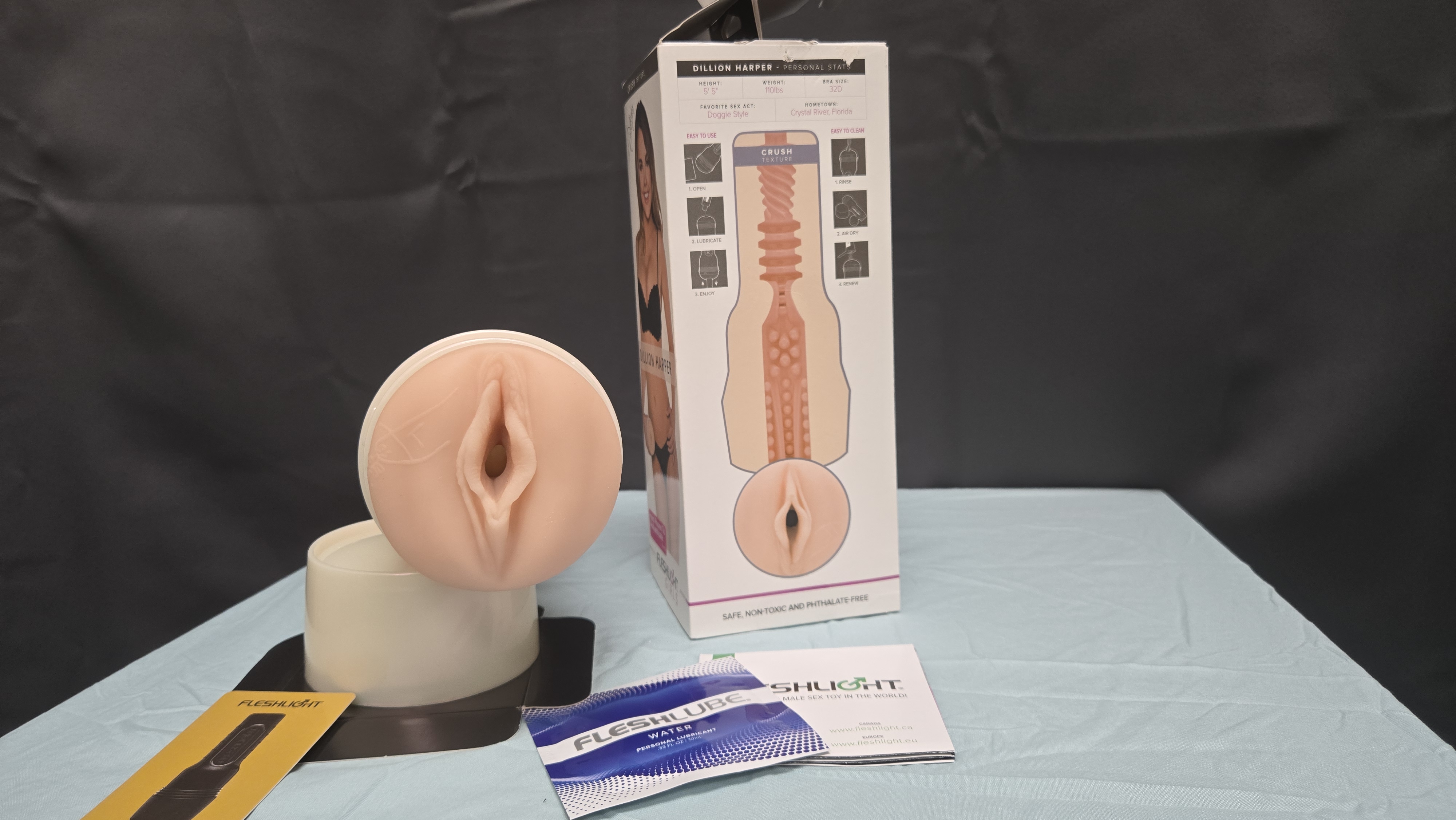 Seen here is the Dillion Fleshlight featuring all the ribs and curves compacted in the sex toy.