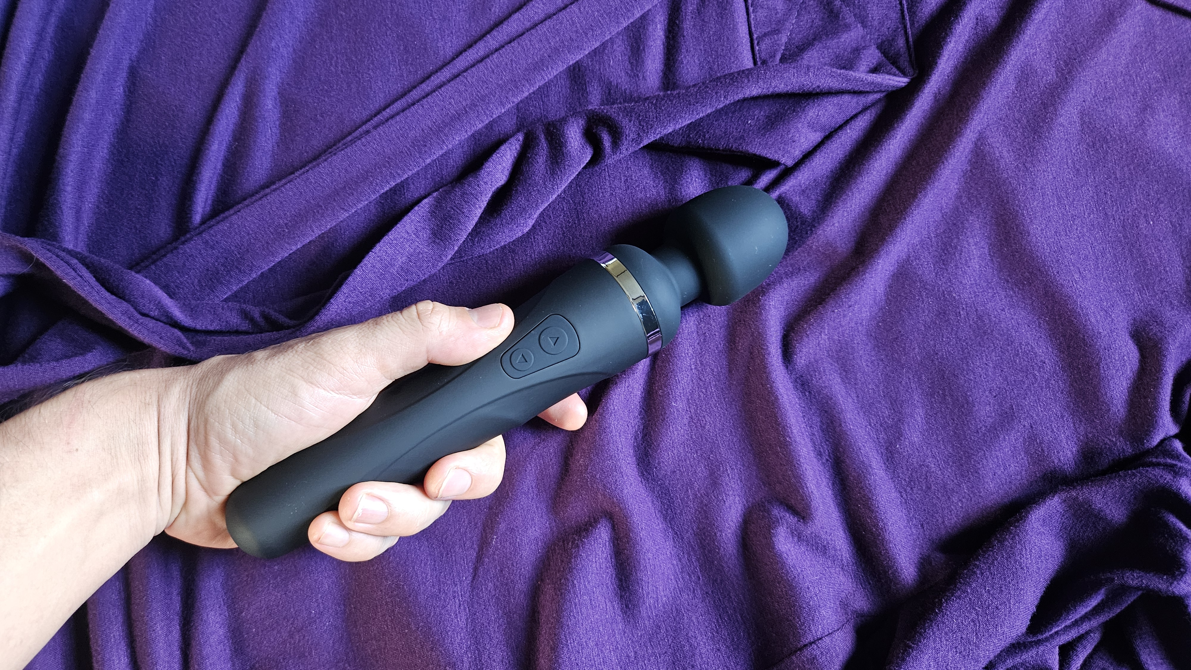 Pictured is the Lovense Domi 2 in hand for a size reference. Pictured is the Lovense Domi 2 in hand for a size reference.