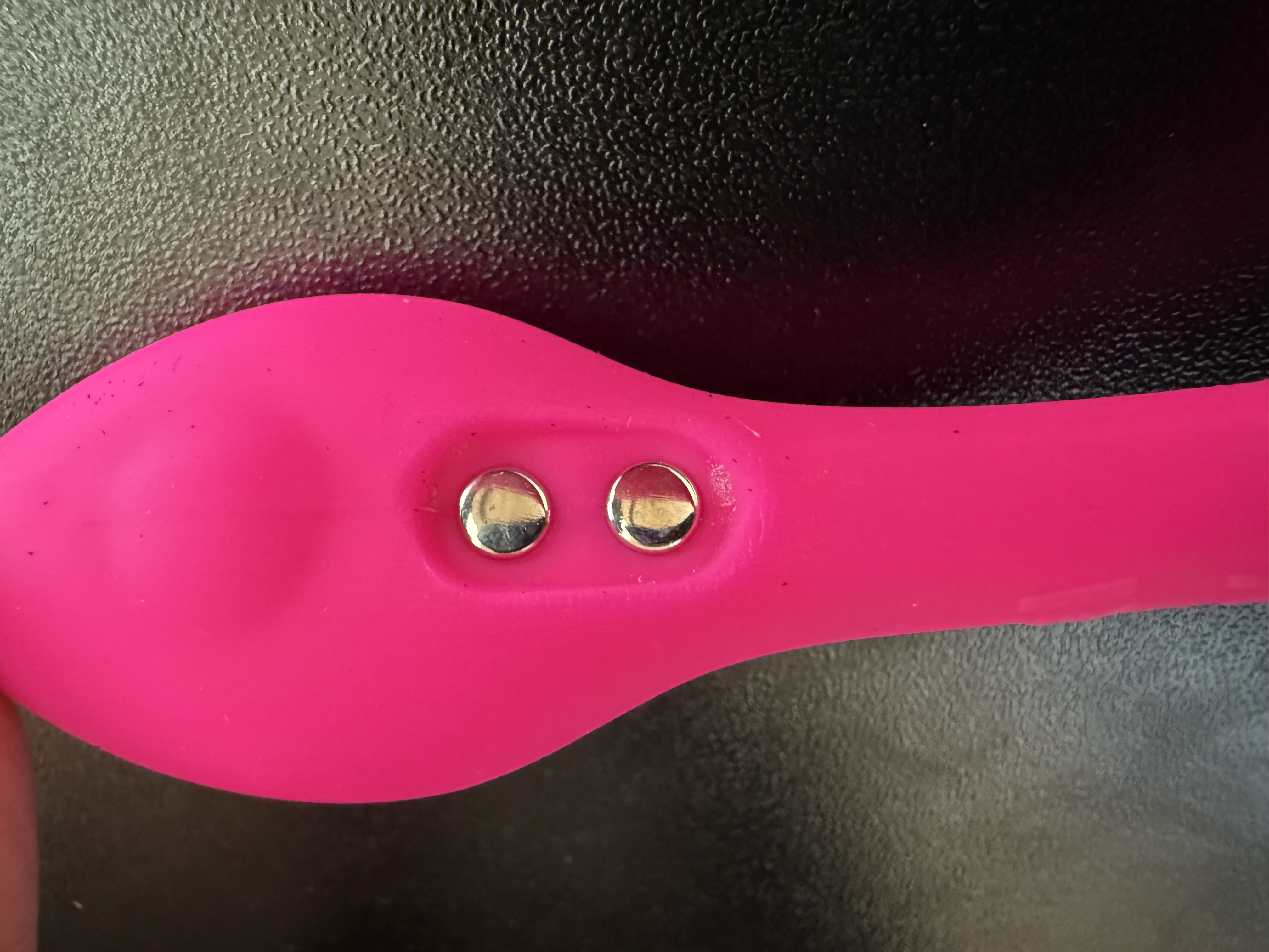 Pictured is the charging prongs on the Lovense Lush 4.