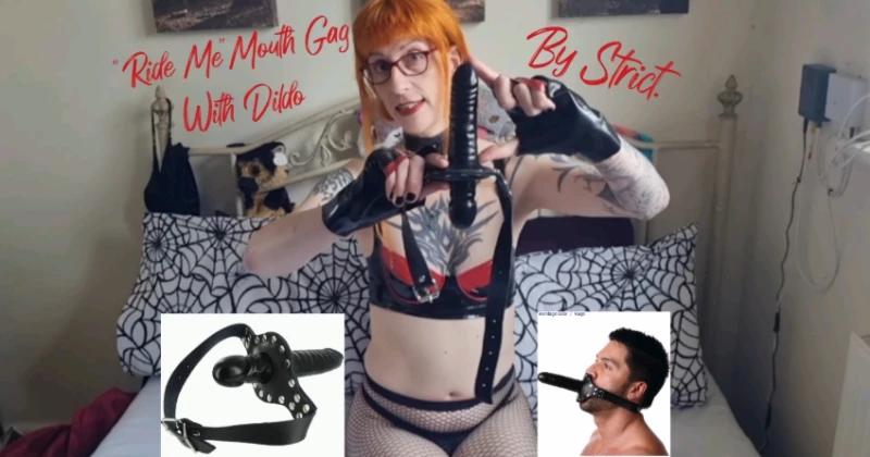 "Ride Me" Mouth Gag and Dildo, by Strict Leather