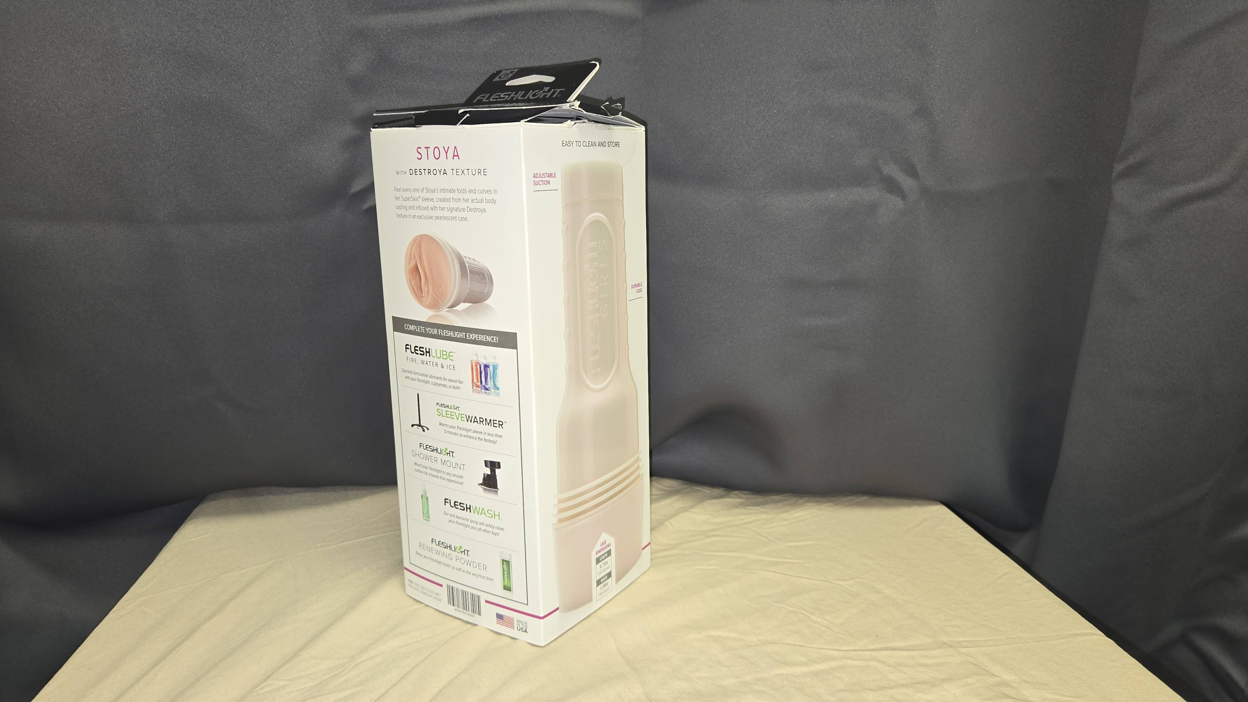 Pictured is Fleshlight's Stoya Destroya packaging.