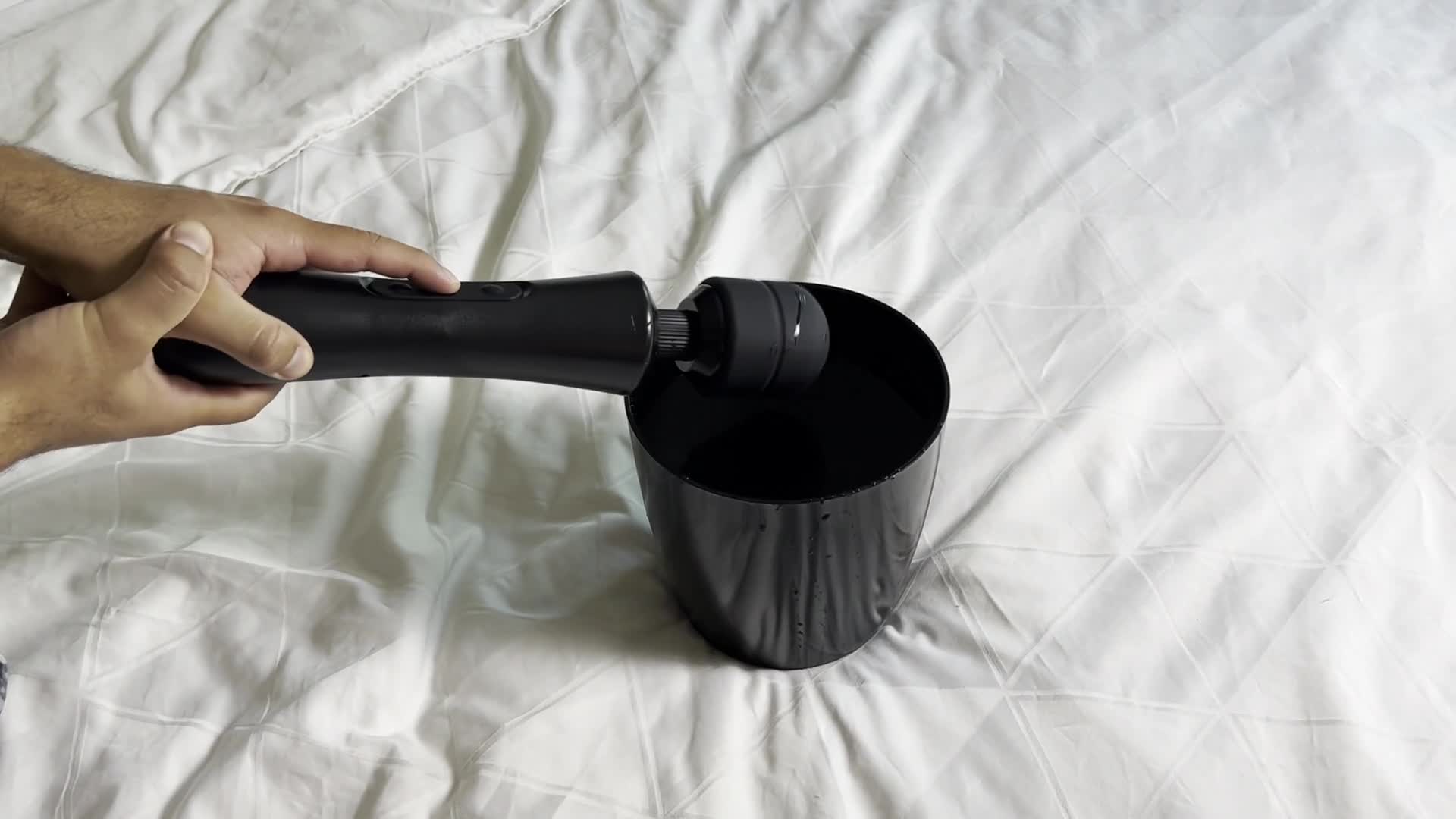 This showcases the various speed settings, noise levels, and vibration patterns of the Funzze Super Powerful Massager.
